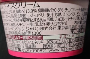 ハーゲンダッツ いちごのトリュフ カロリー